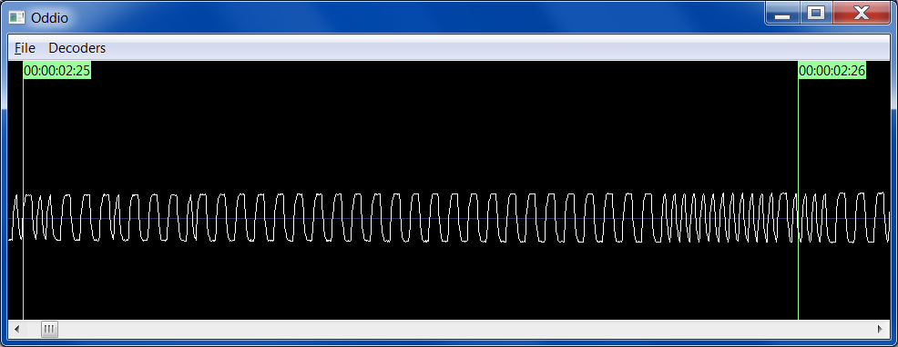 Waveform for one frame of SMPTE Linear Time Code.