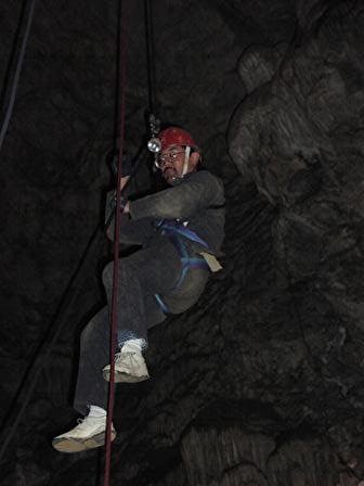 Marc on the rappel.