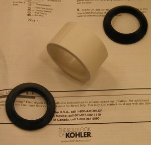 Kohler provides a crude PVC sleeve the cover the holes if they aren't necessary.